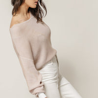 FAVORITE OFF SHOULDER SWEATER