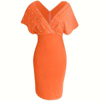 Mia – elegant sheath dress with pearls for spring and summer